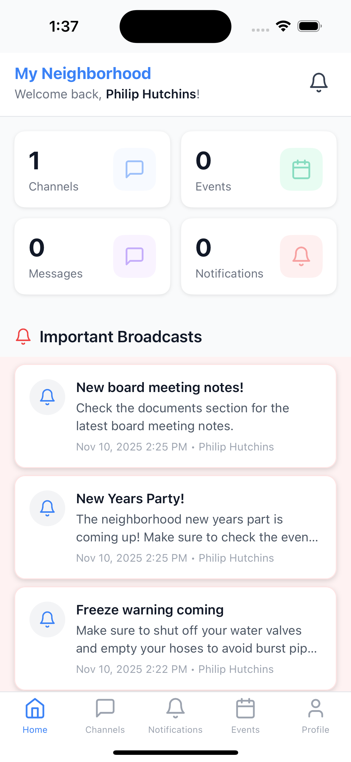 NeighborLink Mobile App